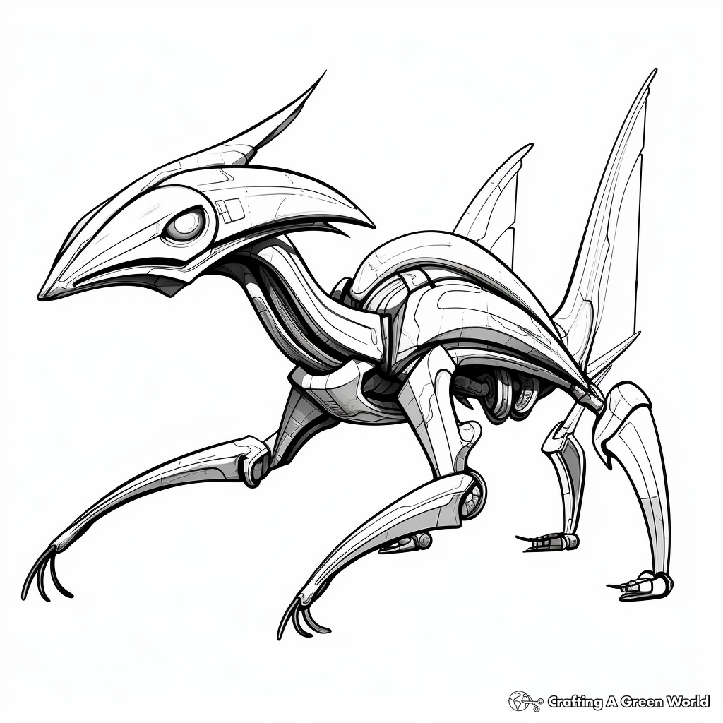 Abstract Dimorphodon Coloring Pages for Adults 3