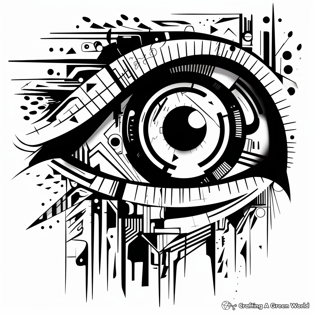 Abstract Eye Coloring Pages for Artists 2