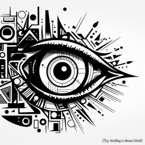 Abstract Eye Coloring Pages for Artists 4
