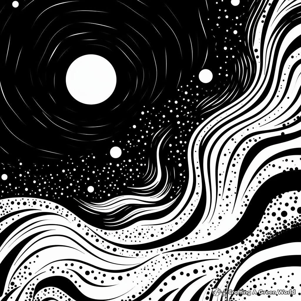 Abstract Galaxy Swirl Coloring Pages 2