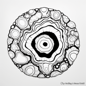 Abstract Geode Art Coloring Pages 4
