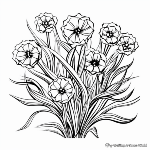 Abstract Lavender Flower Coloring Pages for Artists 3