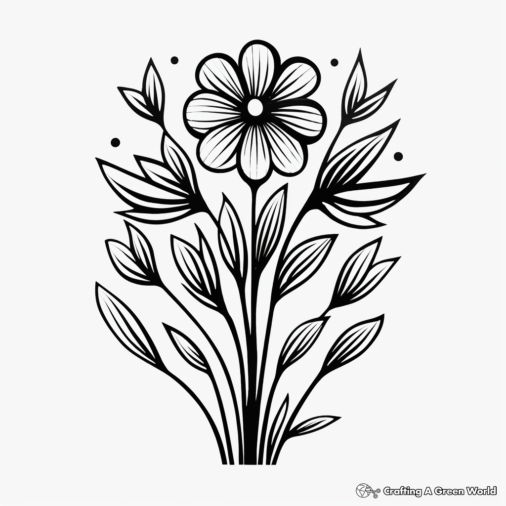 Abstract Lavender Flower Coloring Pages for Artists 4