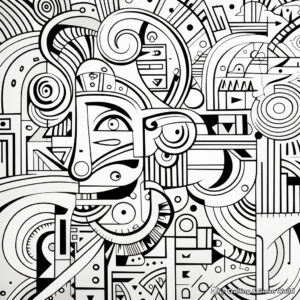 Abstract Modern Art Coloring Pages 4