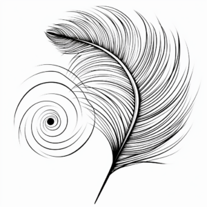 Abstract Peacock Feather Coloring Pages for Artists 2