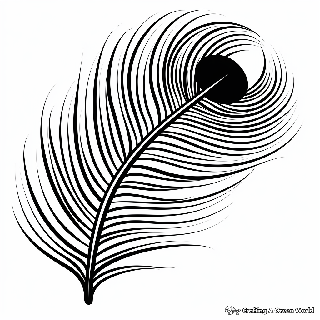 Abstract Peacock Feather Coloring Pages for Artists 3