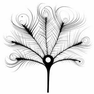 Abstract Peacock Feather Coloring Pages for Artists 4