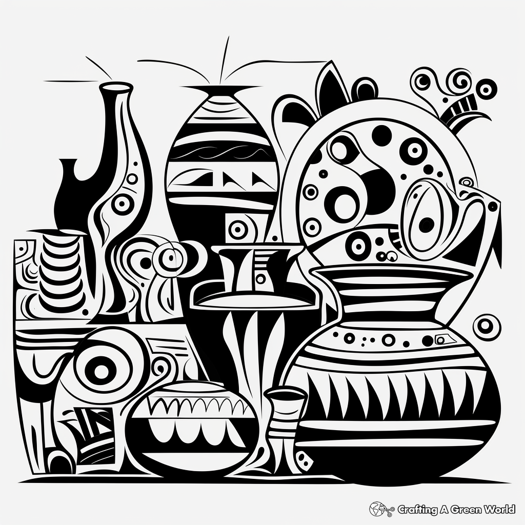 Abstract Pottery Artistry Coloring Pages 2