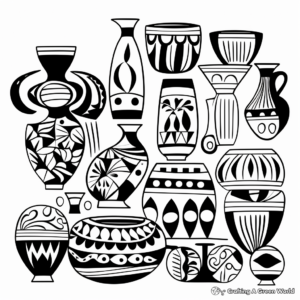Abstract Pottery Artistry Coloring Pages 3