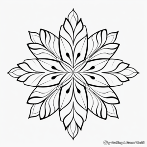 Abstract Snowflake Art Coloring Pages for Adults 2