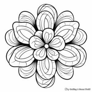 Abstract Style Floral Whorls Coloring Pages 4