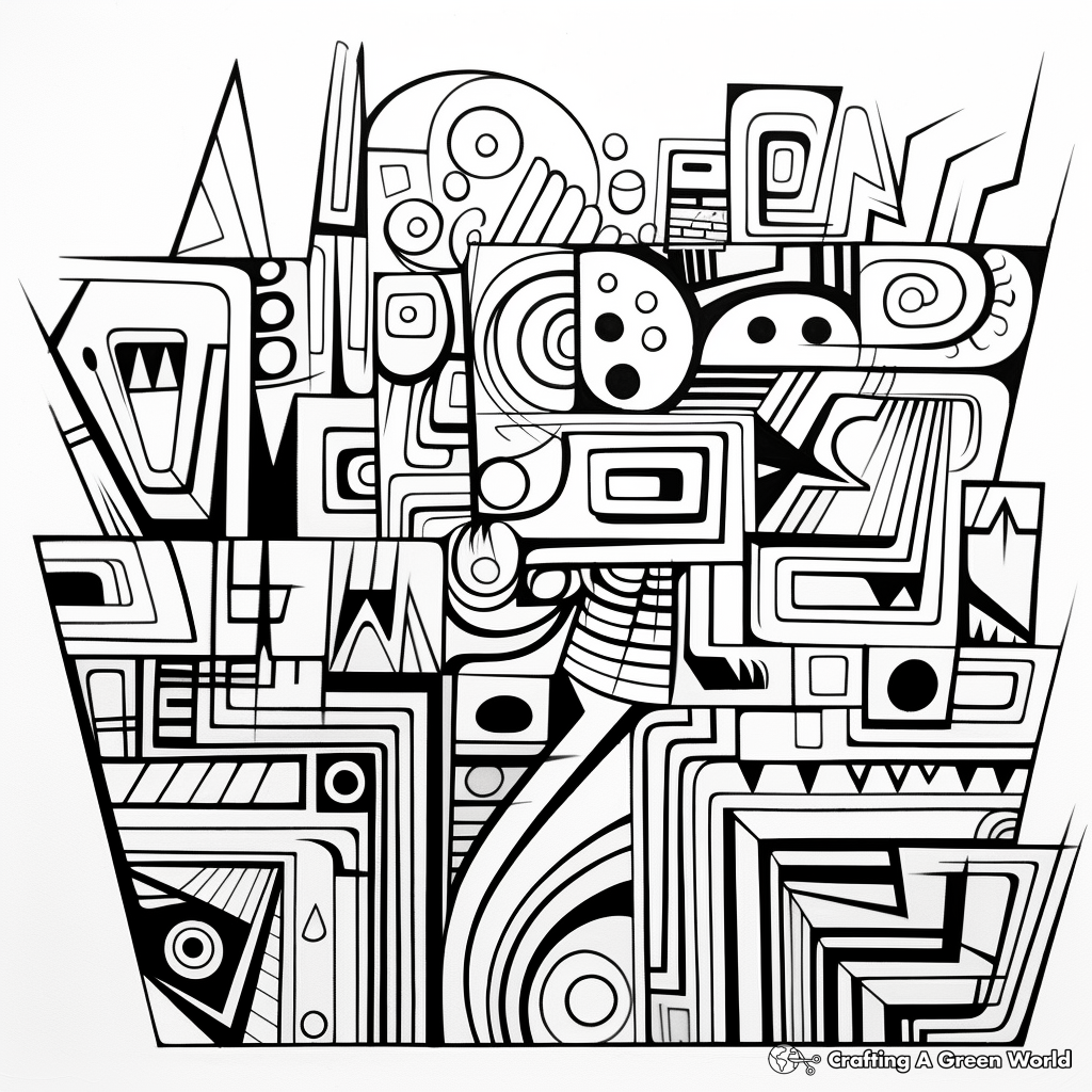 Abstract Trapezoid Art Coloring Pages 4
