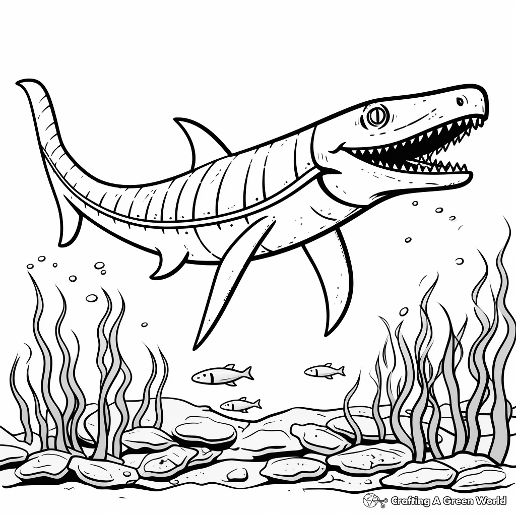 Accurate Depiction of Kronosaurus Coloring Sheets 1