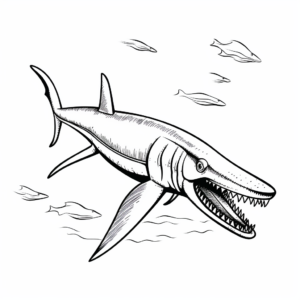 Accurate Depiction of Kronosaurus Coloring Sheets 2
