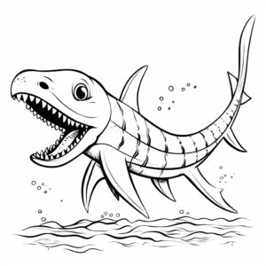 Accurate Depiction of Kronosaurus Coloring Sheets 3