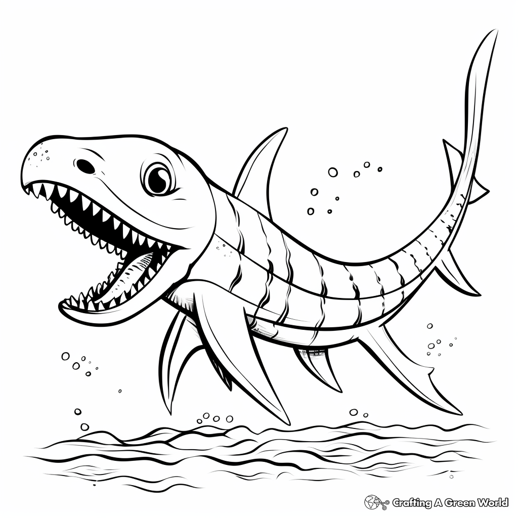 Accurate Depiction of Kronosaurus Coloring Sheets 3