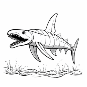 Accurate Depiction of Kronosaurus Coloring Sheets 4