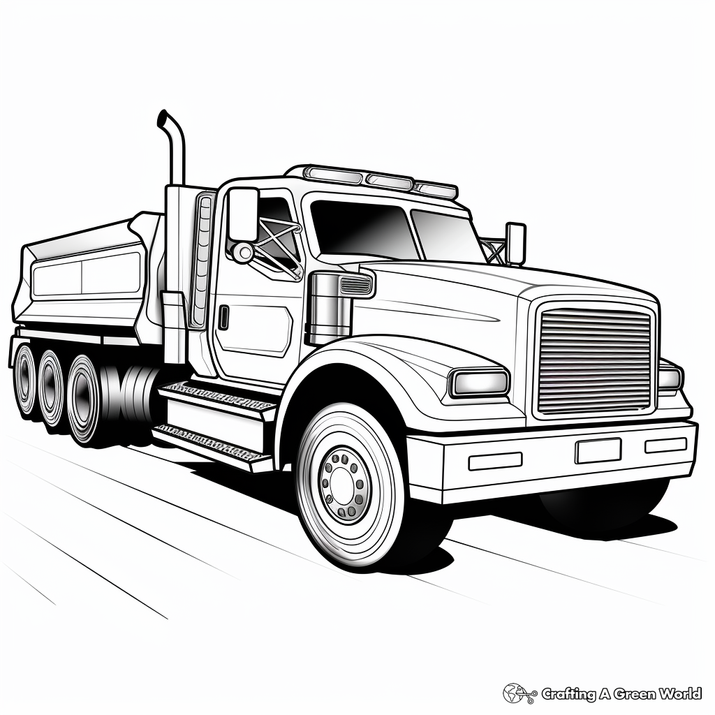 Action-filled Police Truck Coloring Pages 1