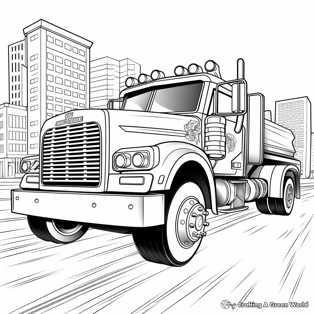 Action-filled Police Truck Coloring Pages 4