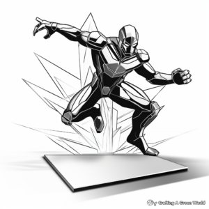 Action-packed 3D Object Shadow Coloring Pages 3