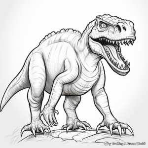 Action-Packed Allosaurus Dinosaur Coloring Pages 1