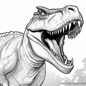 Action-Packed Allosaurus Dinosaur Coloring Pages 3