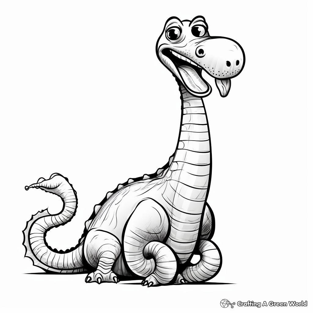 Action-Packed Apatosaurus Coloring Pages 1