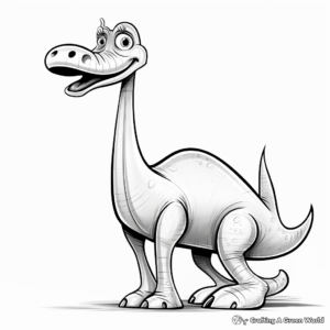 Action-Packed Apatosaurus Coloring Pages 2