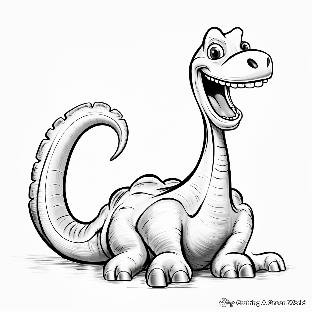 Action-Packed Apatosaurus Coloring Pages 3