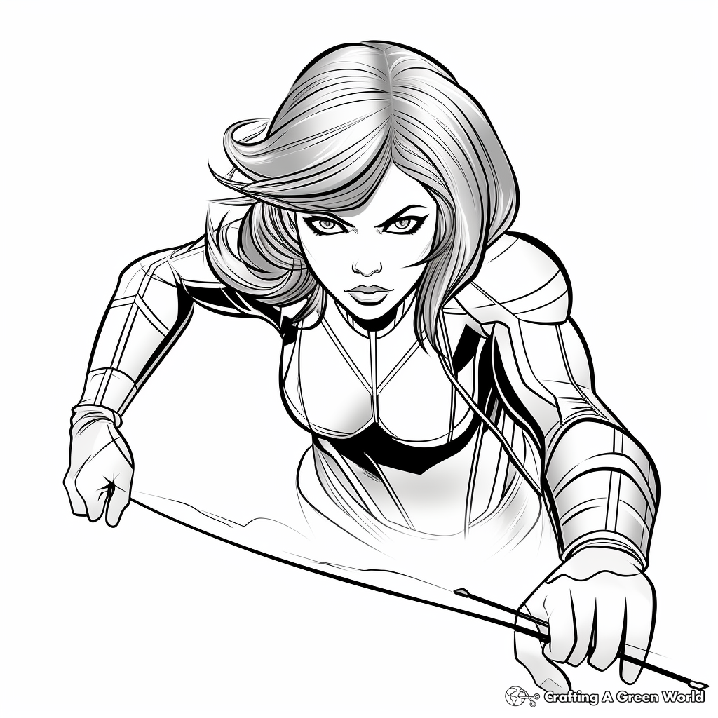 Action-Packed Black Widow Spider Hunting Coloring Pages 2