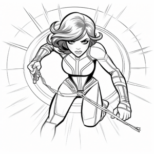 Action-Packed Black Widow Spider Hunting Coloring Pages 3