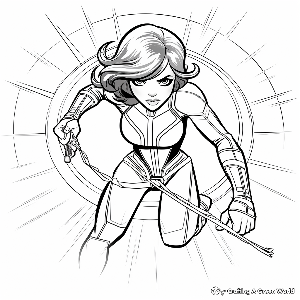 Action-Packed Black Widow Spider Hunting Coloring Pages 3