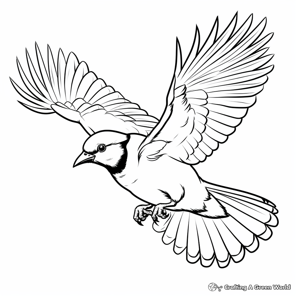 Action-Packed Blue Jay Hunting Coloring Pages 3