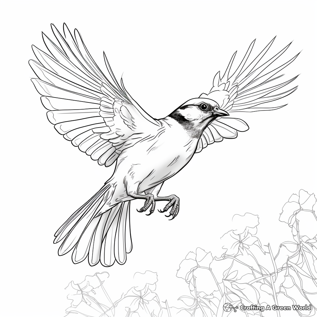 Action-Packed Blue Jay Hunting Coloring Pages 4