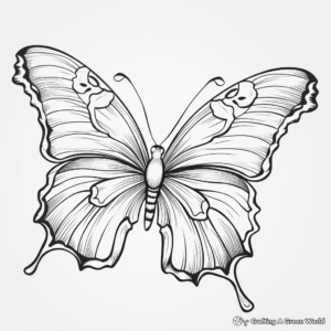 Action-Packed Butterfly and Hibiscus Flower Coloring Pages 3