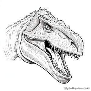 Action-Packed Carnotaurus Dinosaur Coloring Pages 1