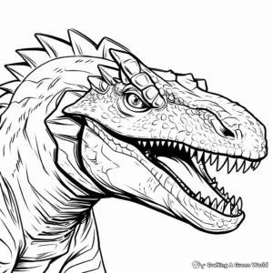 Action-Packed Carnotaurus Dinosaur Coloring Pages 2