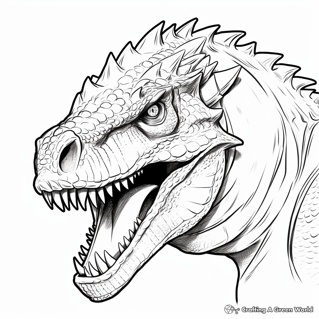 Action-Packed Carnotaurus Dinosaur Coloring Pages 3