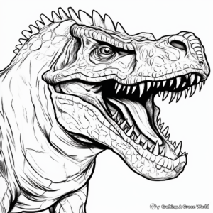 Action-Packed Carnotaurus Dinosaur Coloring Pages 4