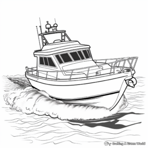 Action-Packed Coast Guard Boat Coloring Pages 2