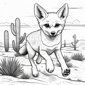 Action-Packed Coyote Coloring Pages 2