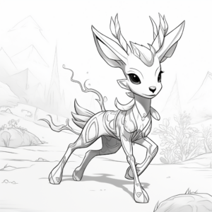 Action-Packed Deerling In A Battle Coloring Pages 3