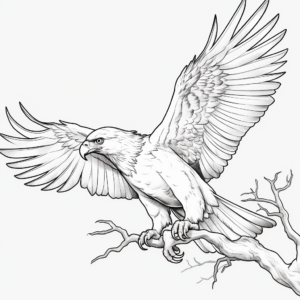 Action-Packed Eagle Coloring Pages 1