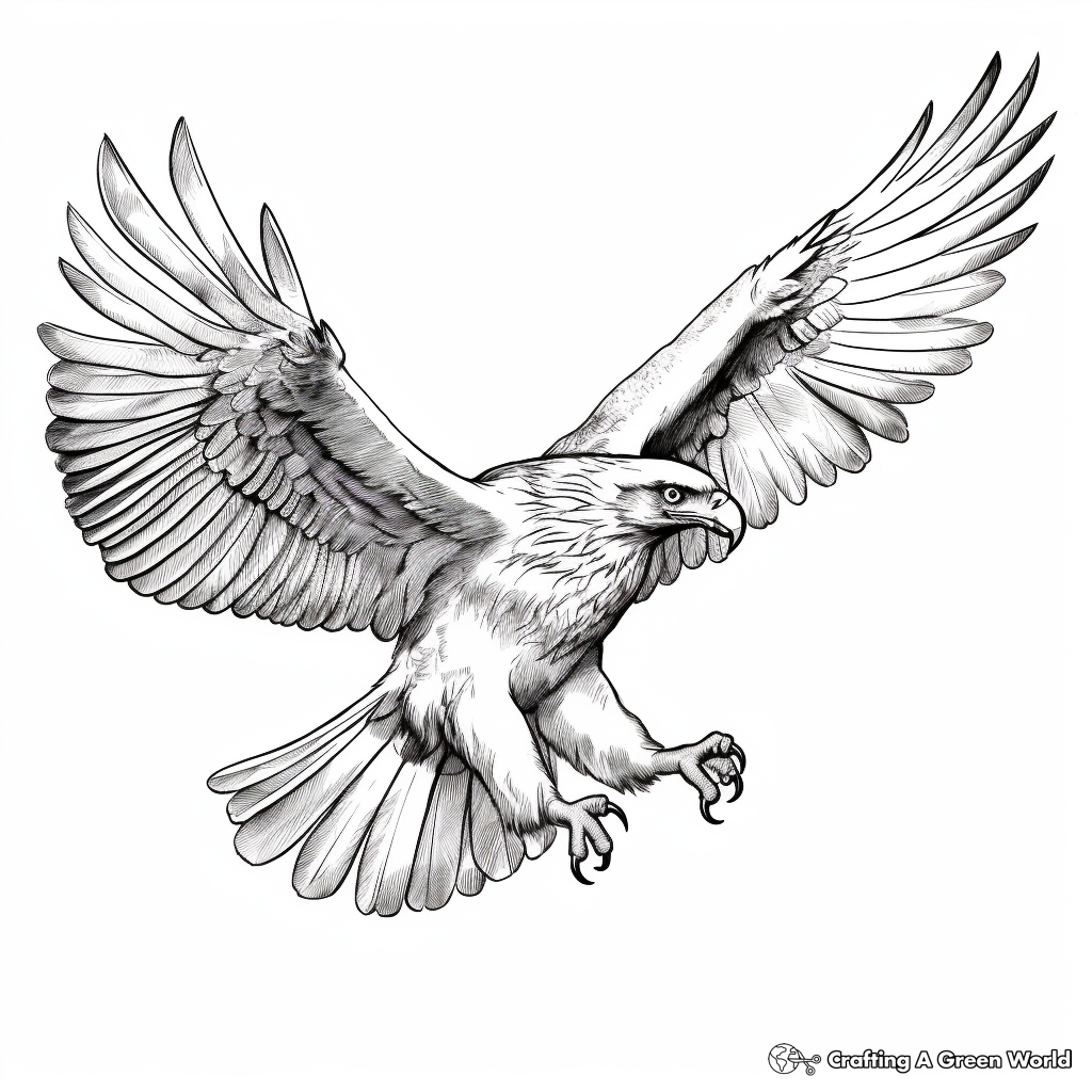 Action-Packed Eagle Coloring Pages 3