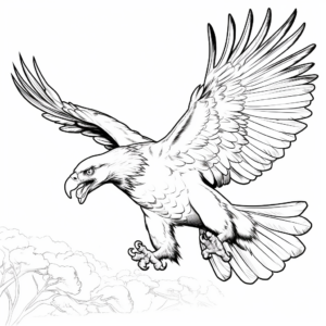 Action-Packed Eagle Coloring Pages 4