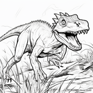 Action-Packed Hunting Suchomimus Coloring Pages 3