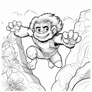 Action-Packed Marmoset Coloring Pages 1