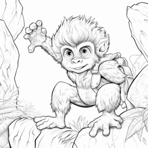 Action-Packed Marmoset Coloring Pages 2