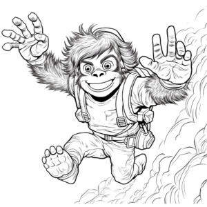 Action-Packed Marmoset Coloring Pages 4