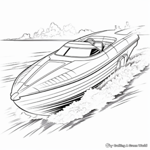 Action-Packed Offshore Powerboat Coloring Pages 4